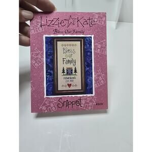 LIZZIE KATE SNIPPET Counted Cross Stitch Leaflet BLESS OUR FAMILY S09